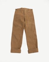 Warehouse Lot 1229 - 1900 4-Pocket Greenebaum Heavy Leather Bound Overall Trousers