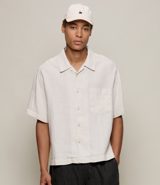 Merz b. Schwanen Linen Bowling Short Sleeve Shirt