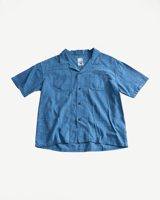 Eat Dust M-I-002 - Linen Cotton Denim Aloha Shirt