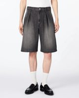 Japan Blue Jeans Light Tuck Shorts 9oz Washed Black