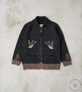 Outclass Peruvian Wool Knit Goose Zip Cardigan
