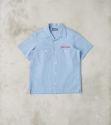 Iron Heart 447-SAX - Open Collar Short Sleeve Shirt