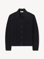 Buck Mason Dark Navy Heritage Wool Collared Cardigan