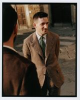 Drake's Brown Prince of Wales Check Linen Tailored Jacket