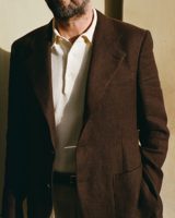 Drake's Brown Linen Blazer