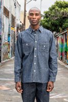Samurai Selvedge Indigo Chambray Work Shirt