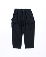Anachronorm HERRINGBONE COMBAT CARGO TROUSERS BLACK