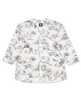 Black Sign “Playing Animal” Full Open Surgeon Shirt