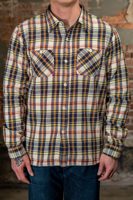 The Flat Head FN-SNR-014L Check Flannel Work Shirt
