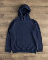 Pure Blue Japan Yarn Dyed Indigo Knit Hoodie