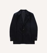 Drake's Navy Mid-Wale Cotton Corduroy Tailored Jacket