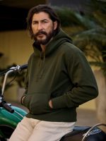 Buck Mason Kombu Green Sunfade Welterweight Hooded Sweatshirt