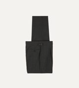 Drake's Grey Fresco® Wool Single Pleat Trouser