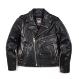 Freenote Cloth Mooch Moto Jacket Black Bull Leather