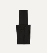 Drake's Black Fresco® Wool Single-Pleat Trouser