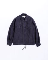Anachronorm HERRINGBONE MILITARY SHIRTS JACKET CHARCOAL