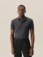 Buck Mason Faded Indigo Como Cashmere Polo