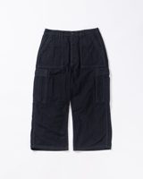 Anachronorm COTTON SUEDE WIDE BAKER 6P PANTS BLACK