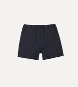 Drake's Navy Cotton Drawstring Shorts
