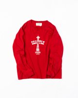 Anachronorm SPACE NEEDLE DAMAGED L/S T-S RED