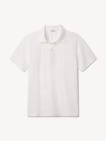 Buck Mason White Japanese Cool Cashmere Knit Polo
